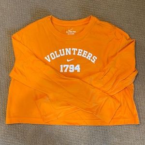 tennessee nike crop long sleeve